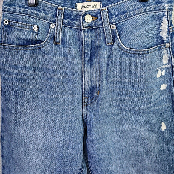 Madewell The Dad Jeans Blue Size 24 Distressed Heritage Denim - Picture 13 of 14